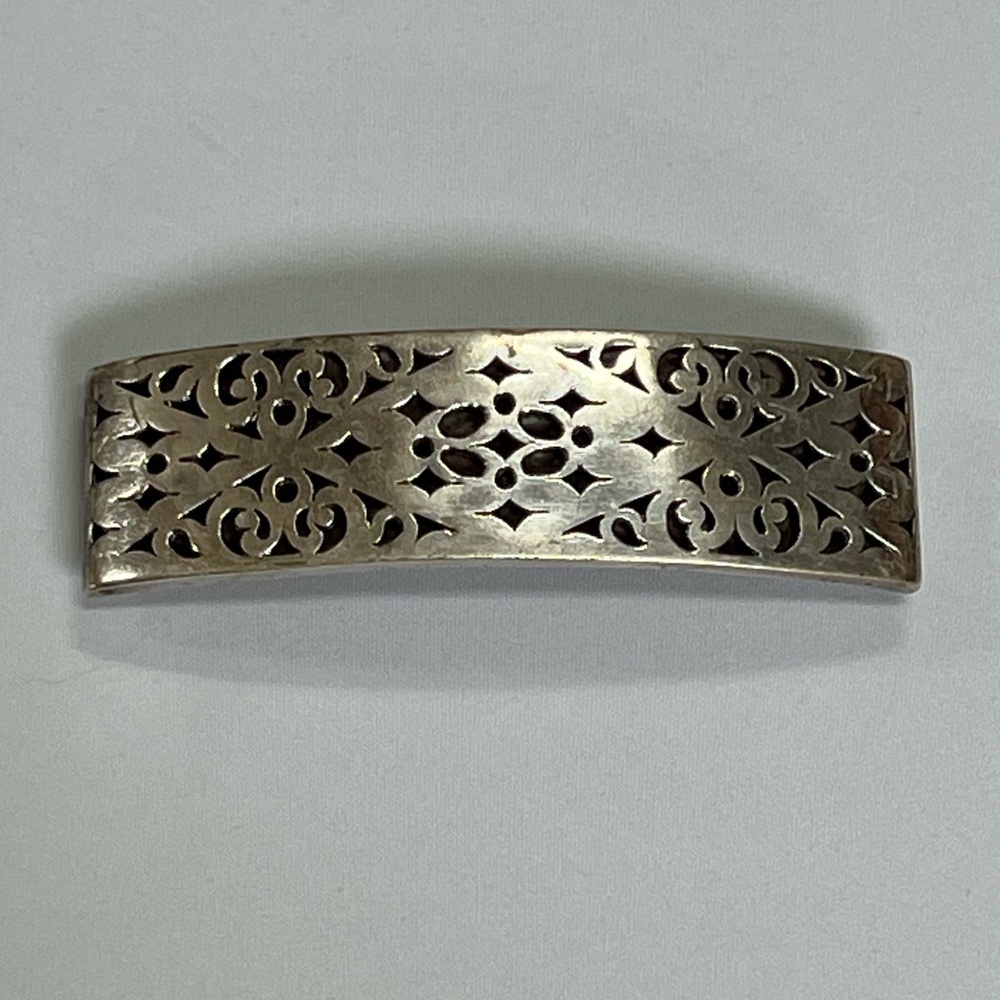 Vintage Sterling Silver French Hair Barrette - Picture 5 of 16
